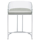 Grey and Chrome Acrylic Back Stools B062P145683