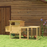 ZUN Wooden Chicken Coop 21111125