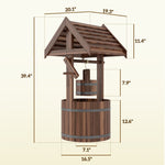 ZUN Garden Bed、 Wooden Wishing Well 58322197