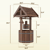 ZUN Garden Bed、 Wooden Wishing Well 58322197