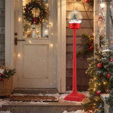 5 Ft Christmas Streetlamp Decor 360&deg Rotating Santa/Snowman/Tree, 15 Colorful LEDs, 8 Tunes, 2 87076378