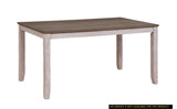 Transitional Design Rectangular 1pc Dining Table Grayish White and Brown Finish Furniture B01160583