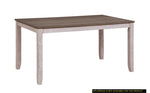 ZUN Transitional Design Rectangular 1pc Dining Table Grayish White and Brown Finish Furniture B01160583