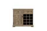 ZUN Farmhouse Buffet Cabinet with Storage Sideboard with 2 Drawers, Wine Bar Cabinet with Removable Wine W2275P149109