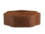 35.43 inch Petal - shaped Design Round Coffee Table,Small Coffee Table with Hidden Drawer for Living W2582P338168