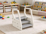 Adjustable 3-Step Toddler Tower with Safety Handles, Non-Slip Platform & Anti-Slip Foot Pads for 98716882