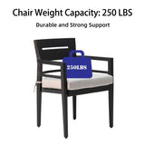 Outdoor Patio K/D Aluminum Stationary Dining Chairs 4PCS with Outdoor-grade Sunbrella Fabric W1886P163107