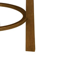 Vera Indoor Wooden Upholstered Barstool, Dark Walnut Finish and Ivory Upholstery, Set of 2 N775P333869D