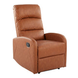 Dormi Contemporary Recliner Chair in Camel Faux Leather by LumiSource B202P223697