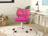 Ergonomic Kids Desk Chair, 16.5-21 Adjustable Height Mesh Study Chair Pink 37372036