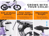 Kids Bike 16 Inch High Carbon Steel Frame, Magnesium Alloy Wheels, Training Wheels with Night 06555043