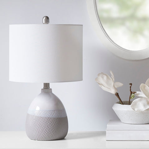 ZUN Driggs Ceramic Textured Table Lamp B03594976