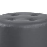 Grey Round Ottoman B062P153812