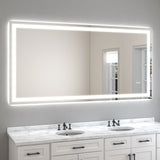 72x36" Frameless Eco-Friendly Silver MirrorDual LED Light StripsFront and Back Lighting T3177P320561