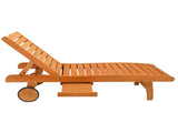 183*58*36.5cm Outdoor Garden Fir With Wheels And Drawers Two-Speed Adjustment Garden Wooden Bed 26963924