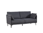 ZUN 2.5 Seater Sofa For Primary Living Space , Bed Room, Office, USB Charge Port , 2 Pillows,Metel Legs W820P224378