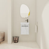 16'' Floating Wall-Mounted Vanity with Ceramic Sink & Soft-Close Cabinet Door, For Small W999P236337