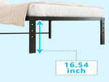 Black Twin Size Simple Basic Platform Metal Bed Frame - 18 Inch Bed Height 37232322