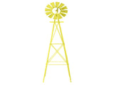 8FT Weather Resistant Yard Garden Windmill Yellow 53104540