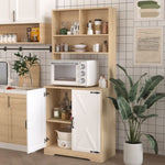 ZUN Pantry Cabinet with 2 Doors, 3-Tier Modern Kitchen Cabinet with Shelves, Freestanding Larder W409P225879