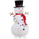 4FT Lighted Snowman Christmas Yard Decorations, Pre-lit Pull Up Snowman with 100 White LEDs, 11383965