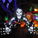 10.2x8.7ft Giant Grim Reaper Inflatable Arch - 8 LED Lights, Built-in Blower for Easy Inflation, 60917462