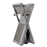 ZUN Folding Cat Tower Tree, 2-Tier Pet House with Scratching Pad, Cat Nest Hammock for Small to Middle W2181P145863