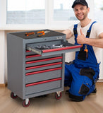 7-Drawer Rolling Tool Chest with Locking Wheels & Drawers, 18.1" D x 26.6" W x 38.3" H Mobile Tool W3037P309487