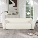 U_Style 81.5" Minimalist Compression Sofa, Curved Design, 3-Seater Casual Sofa for Living Rooms, N711P192002A