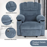 ZUN Vanbow.Recliner Chair Massage Heating sofa with USB and side pocket 2 Cup Holders W1807105778