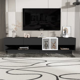 ZUN ON-TREND Sleek and Stylish TV Stand with Perfect Storage Solution, Two-tone Media Console for TVs Up WF311772AAB