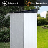 ZUN Outdoor storage sheds 4FTx6FT Pent roof White+Black W1350127885