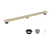 36 Inch Linear Shower Drain with Removable Square Patterned Grate, 304 Stainless Steel with Hair 98822777