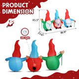 6.9 FT Lighted Christmas Inflatable Decoration, Inflatable Five Christmas Balls, Funny Blow Up Yard 92958187