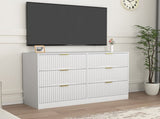 Modern 6-Drawer Dresser, Chest of Drawers for Bedroom, Living Room, Hallway, and Entryway - Large W409P307526