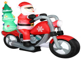 6ft 18W 7 LED Lights Santa Claus Rides Motorcycle Garden Santa Claus Decoration 25338856
