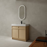 36" Freestanding Bathroom Vanity with White Resin Sink & 2 Soft-Close Cabinet Doors W999P239161