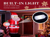 96.5" Giant Christmas Inflatable Santa, North Pole Road Sign Design, Built-in Fan with 88763276