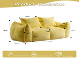 Giant Bean Bag Couch for Adults, Ultra Soft Fluffy Loveseat Bean Bag Sofa, Oversized Chase Lounge 81854156
