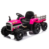 Ride on Tractor with Trailer,24V Battery Powered Electric Tractor Toy, 200w*2motor W1578P193902