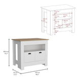 Arlet Kitchen Island Two Door Cabinet and Shelf B070P173164