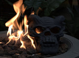 Refractory Materials Fireproof Imitated Human Fire Pit Skulls Gas Log for NG, LP Wood Fireplace, 02010719