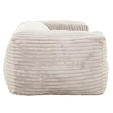 Living Room 71 In Memory Foam Bean Bag Sofa, Soft Fabric Lounger Chair Bean Bag with Armrest, Beige B2741P330114