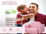2-in-1 Multifunctional Kids Sofa-Pink 39949399
