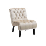 COOLMORE Modern Velvet Armless Accent Living Room Chair / Leisure Chair,Upholstered Fabric Button W39550129