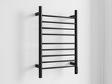Black Heated Towel Rack for Bathroom,Wall Mounted with Intelligent Touch Screen Timer, 9-Bar Towel 93470145