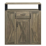 Rustic Oak Server with 3 Doors B062P185675