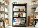 4-Tier Adjustable Metal Storage Shelving Unit, Black Heavy Duty Rack for Garage, Home, Closet & 00737637
