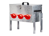Automatic Chicken Feeder Rodent Proof, 6 Ports Large Capacity Metal Poultry Feeder with Legs and 52937021