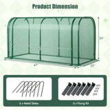 4-foot Mini Tunnel Greenhouse - Green 69959758